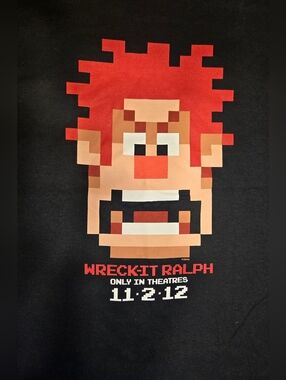 2012 Comic Con Exclusive Wreck-It Ralph Graphic Tee - Disney - SDCC - Size Large
